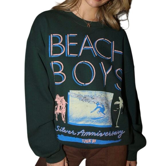 DAYDREAMER Beach Boys Pine Green Silver Anniversary BF Crew Size S New w/o Tag - Picture 8 of 13